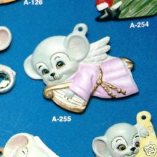 Alberta Ornaments 0255 angel mouse with harp