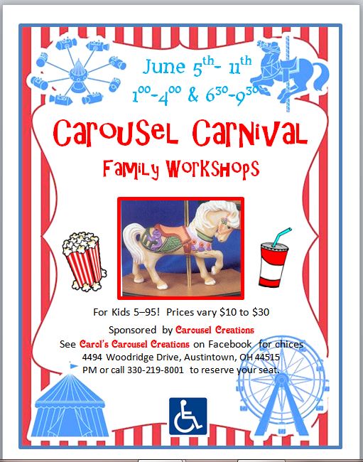Carousel Carnival spring workshops