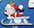 Alberta Ornaments 0280 Santa mouse on sled