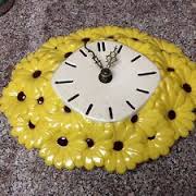 Atlantic 0678 daisy clock yellow