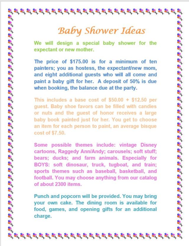 baby shower ideas pg 1