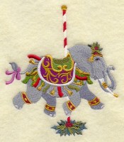 Carousel Christmas Elephant
