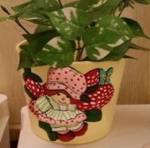 strawberry shortcake planter stained.JPG