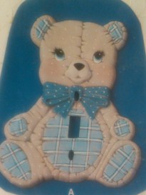 Kimple 1091 stuffed (soft) teddy switch plate cover