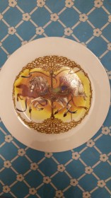 dinner plate with carousel decal