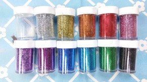 glitter in shaker jars