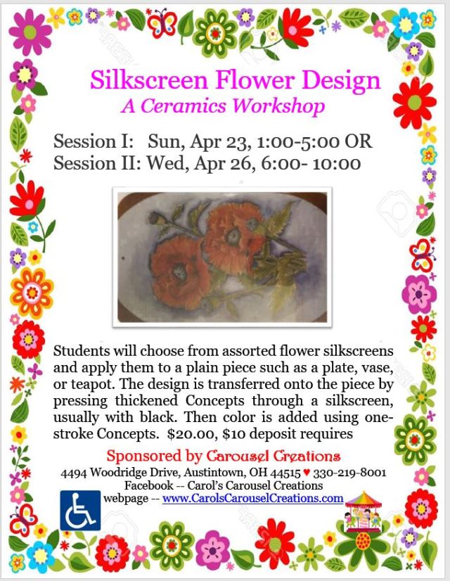 WS POSTER Silkscreen Flower Design April 2017