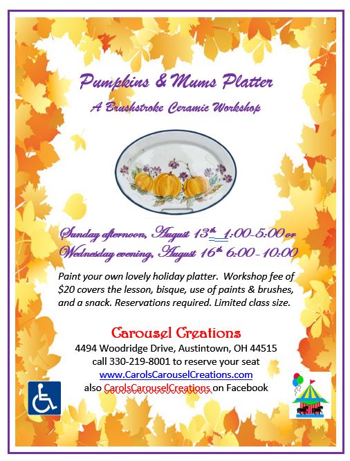 Pumpkins &amp; Mums Platter WS POSTER 8-13 &amp; 8-16-17