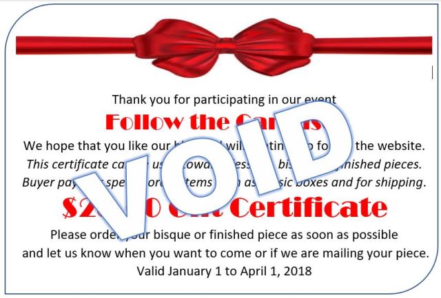 Gift Certificate Follow the Carousel VOID