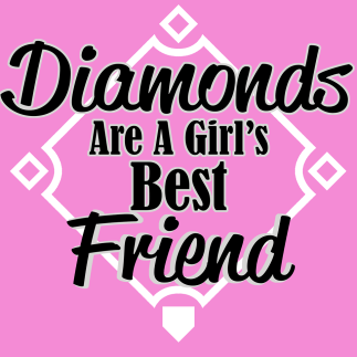 baseball tee -- Diamonds are a girls best friend