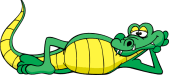 clipart alligator relaxing