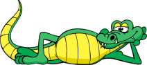 clipart alligator relaxing