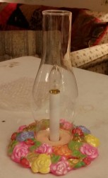 Scioto 3038 Rose Hurricane Base Candle Holder