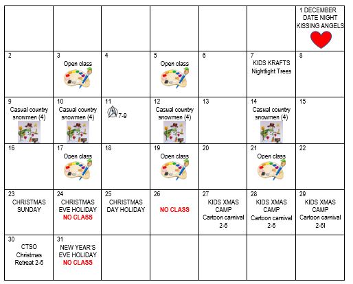 calendar December 2018