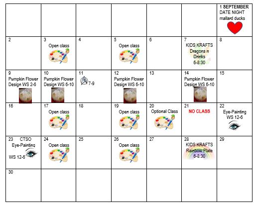 calendar September 2018