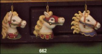Clay Magic 0662 carousel horsehead ornaments
