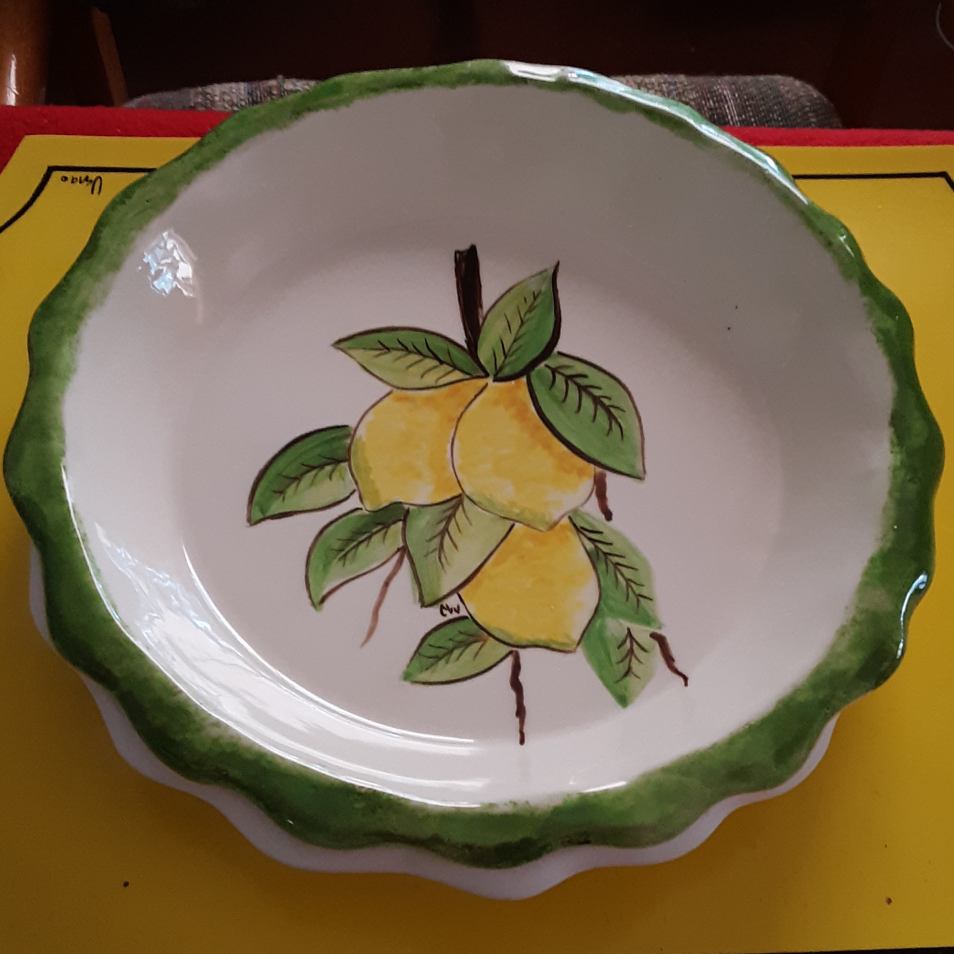 lemons times two oon pie plate