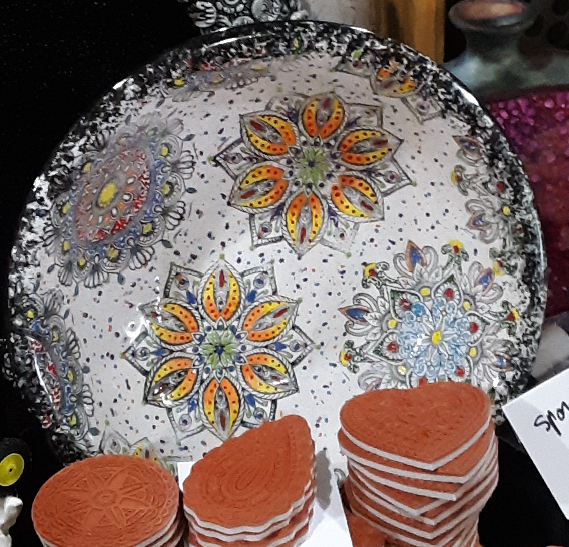 open house Michael's plate &amp; stamps