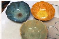 picture of clay flower bowls